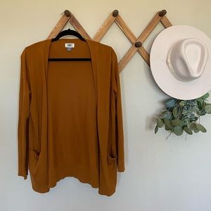 Rusty Orange Button Down Light Cardigan